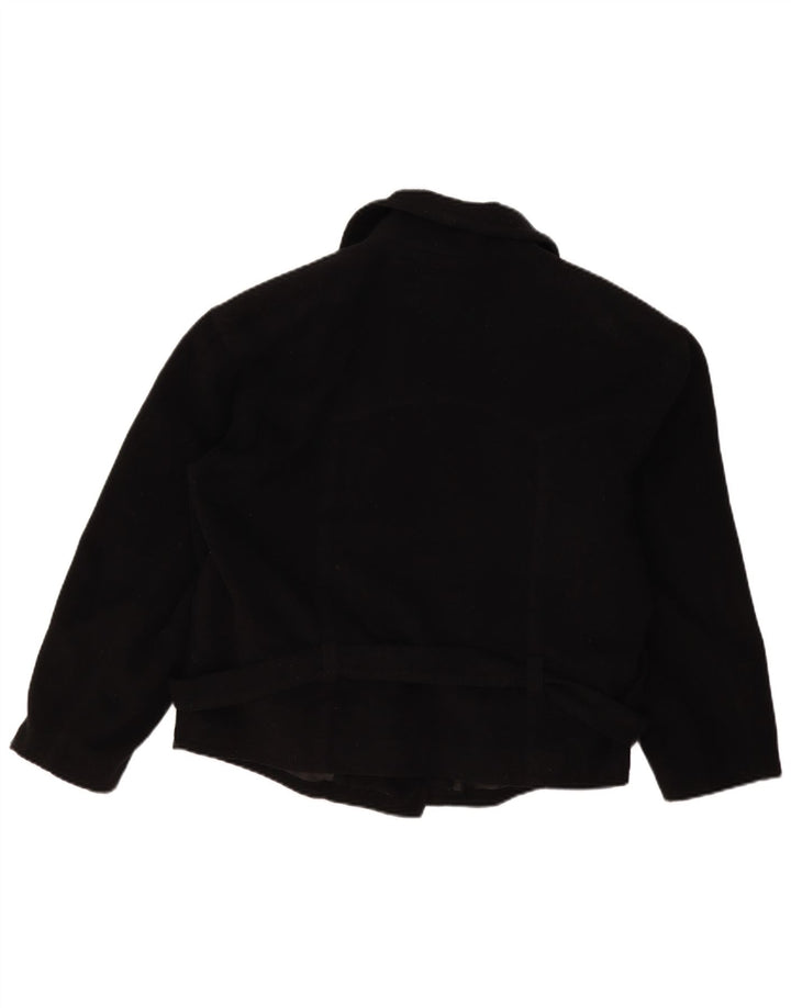 Giacca da motociclista vintage da donna UK 14 grande nera
