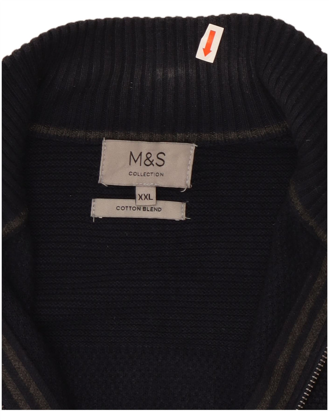 Maglione cardigan da uomo Marks & Spencer 2XL cotone blu navy