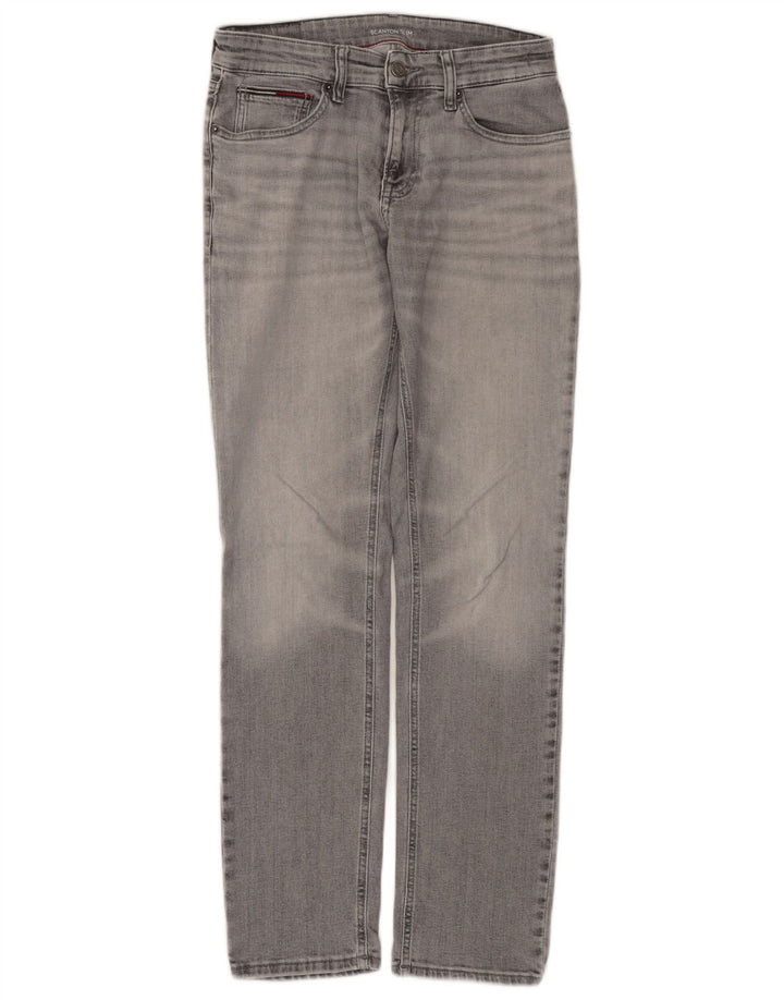 TOMMY HILFIGER Jeans slim Scanton da uomo W30 L32 cotone grigio