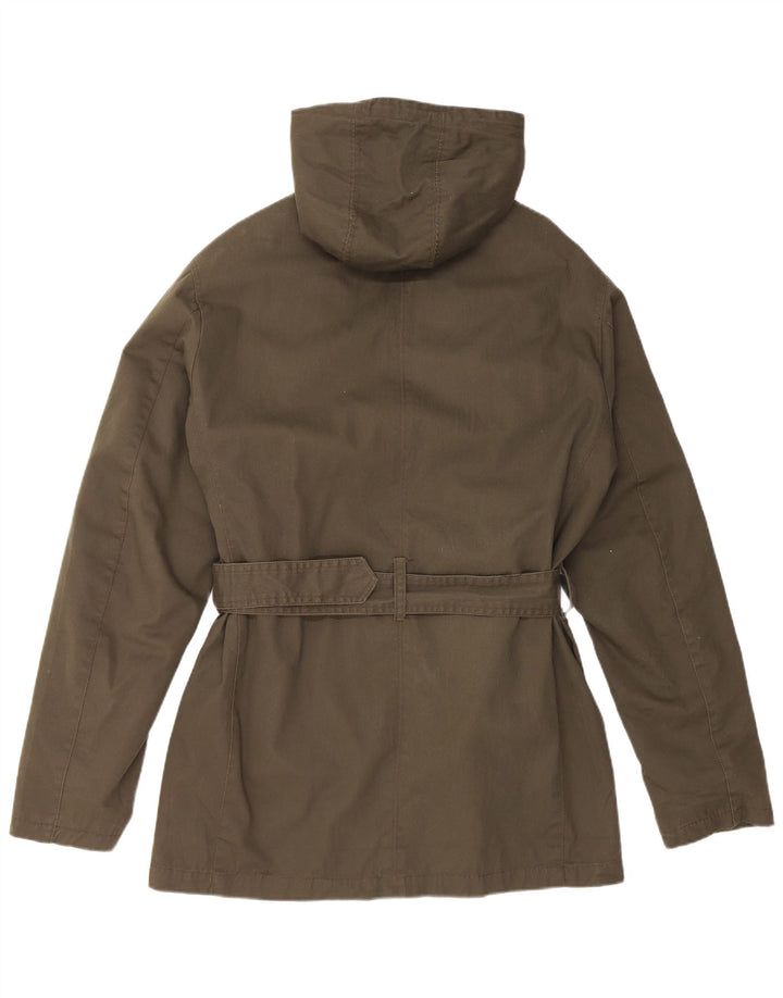 Giacca parka con cappuccio da uomo VINTAGE UK 40 grande cotone kaki