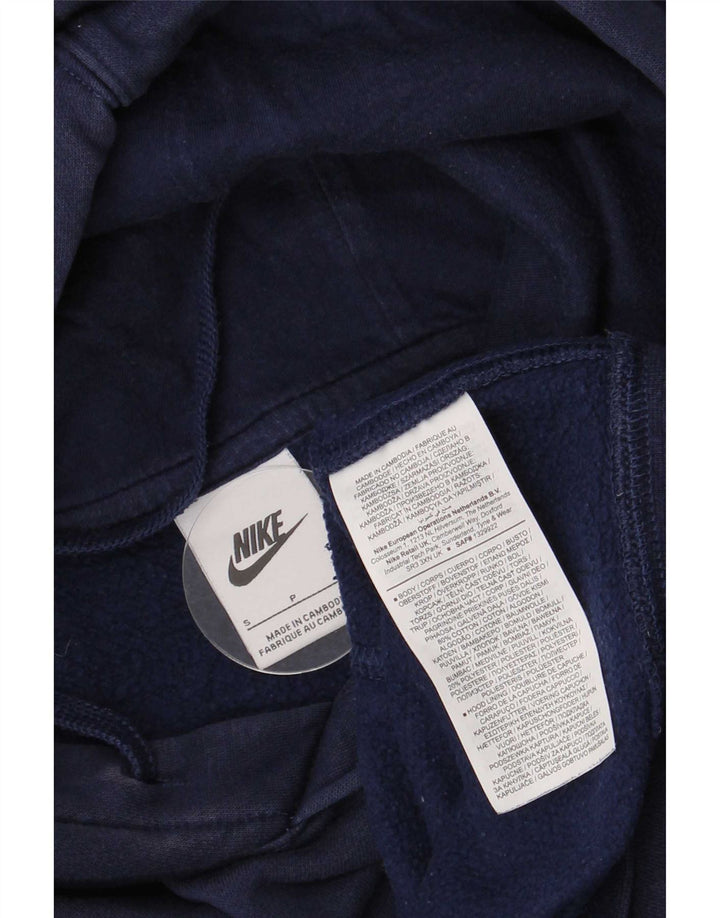 Felpa con cappuccio da uomo Nike Small in cotone blu navy