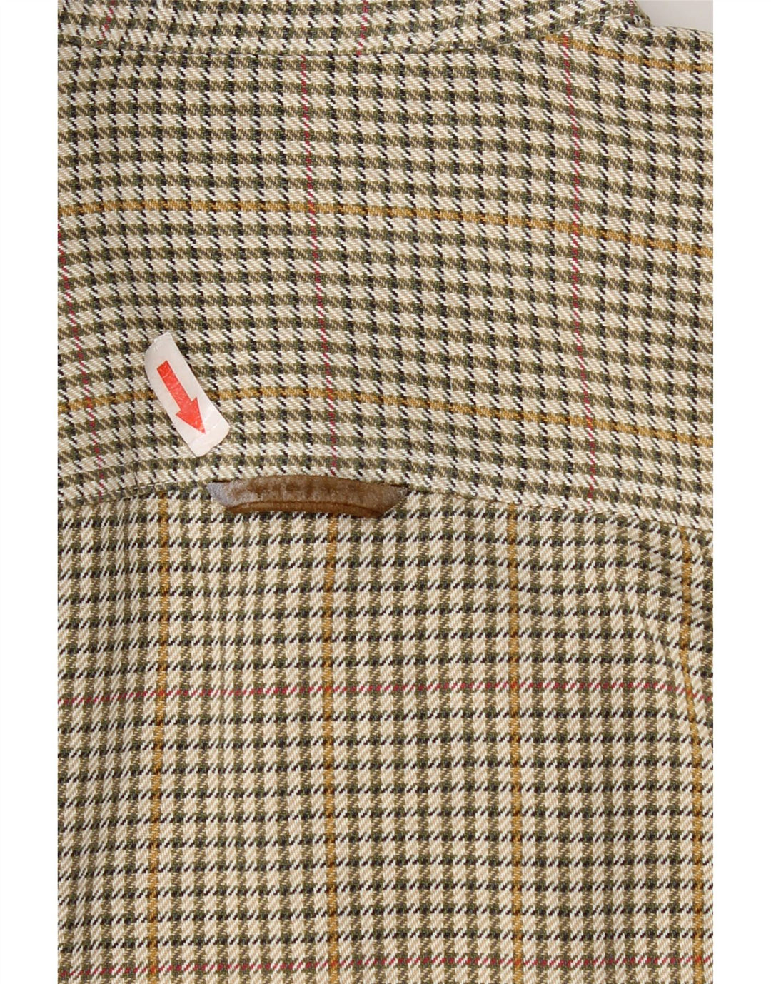 Camicia in flanella da uomo Orvis in cotone pied de poule verde medio