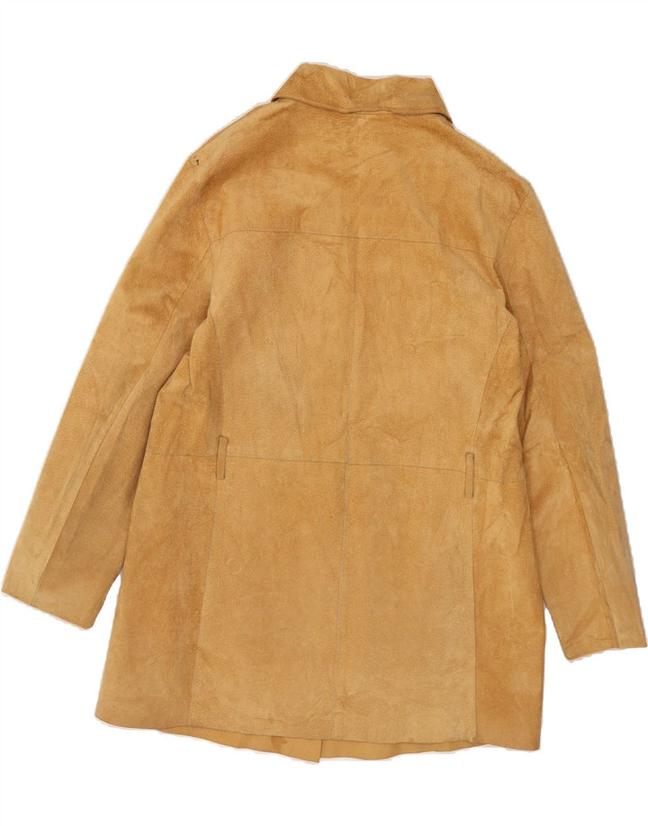 CONBIPEL Womens Suede Overcoat UK 12 Medium Beige Leather Vintage Conbipel and Second-Hand Conbipel from Messina Hembry 