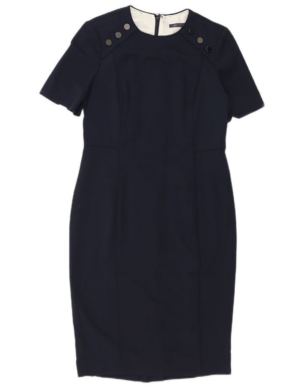 Abito tubino da donna Marks & Spencer UK 14 grande poliestere blu navy