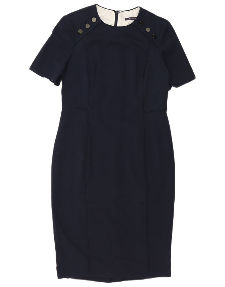 Abito tubino da donna Marks & Spencer UK 14 grande poliestere blu navy