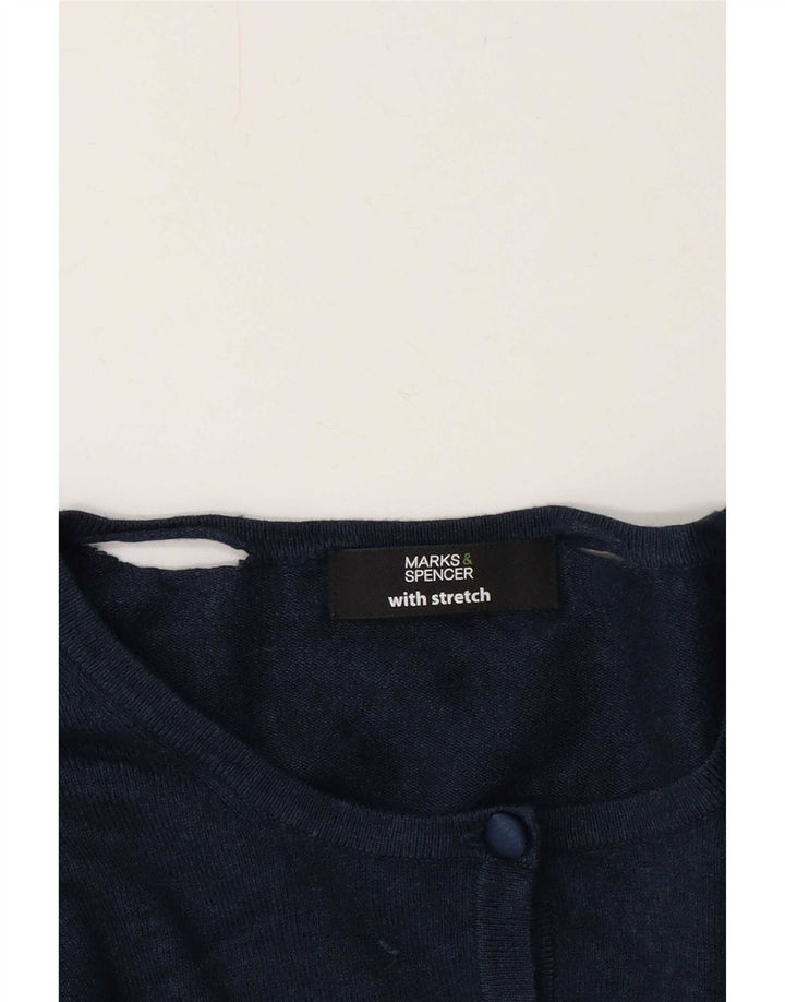 Maglione cardigan da donna Marks & Spencer UK 12 medio blu navy