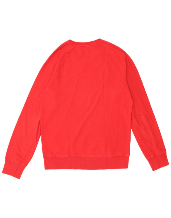 Benetton Felpa Uomo Maglione Large Rosso Cotone