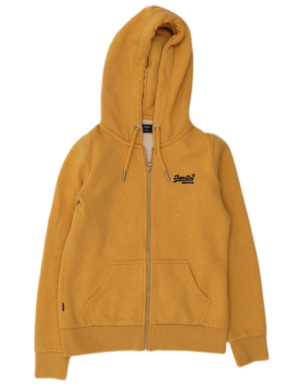 Maglione con cappuccio e zip da donna Superdry UK 6 XS Giallo