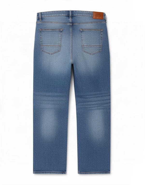 Jeans dritti da uomo Marks & Spencer W42 L31 cotone blu