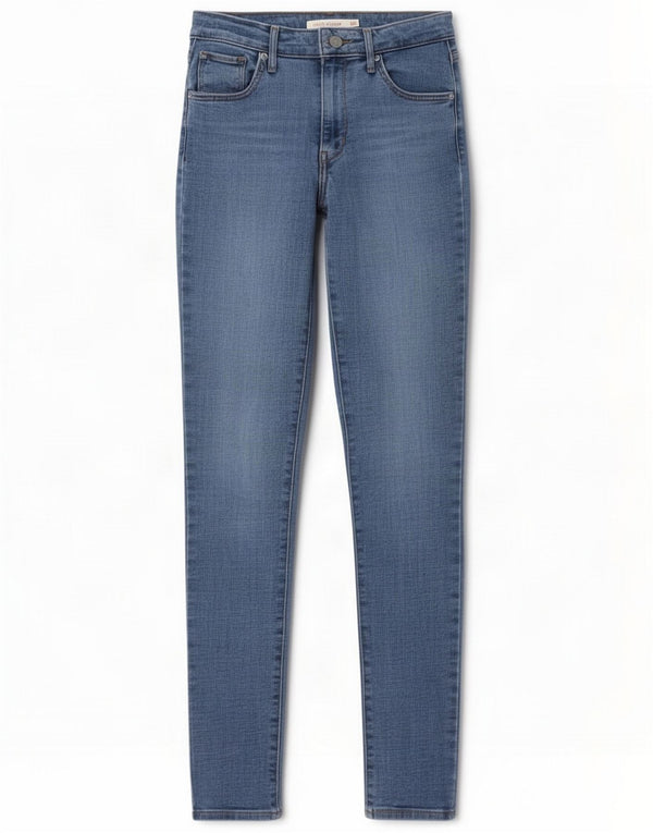 Levi's Womens High Rise Skinny Jeans W26 L30 Blue Cotton