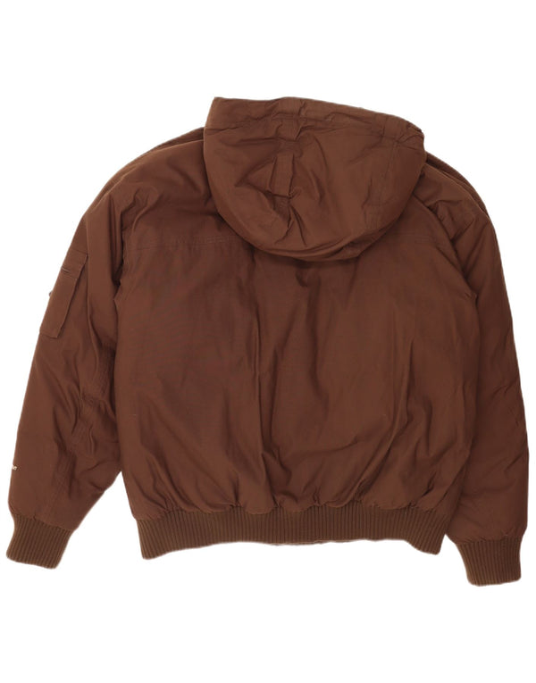 Giacca a vento con cappuccio da uomo The North Face UK 38 Nylon marrone medio