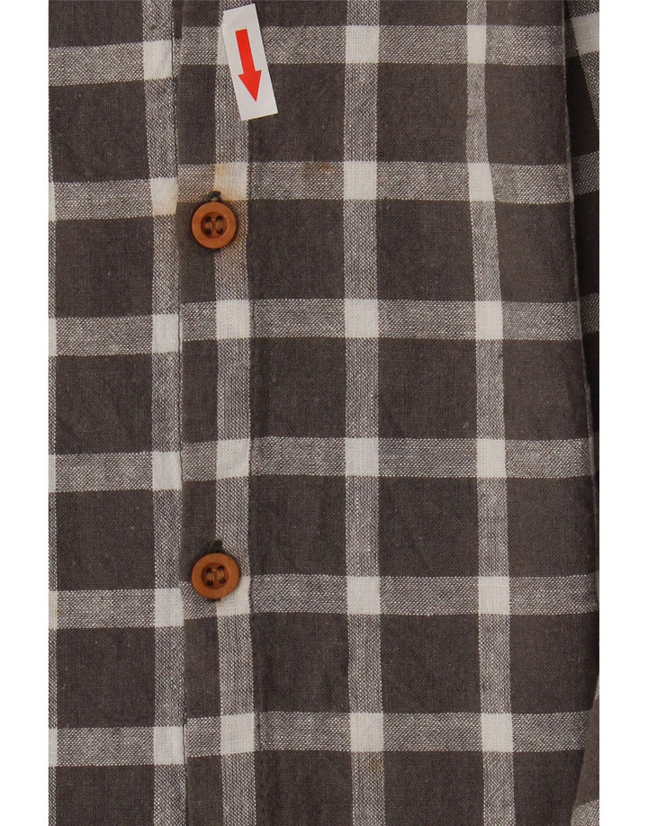 Camicia oversize a maniche corte da donna Zara, camicetta UK 14 grigio medio a quadri