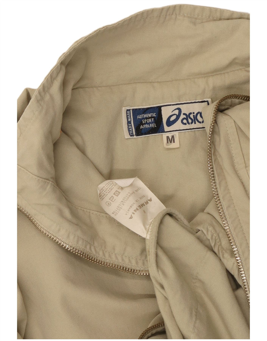 Giacca antipioggia da uomo Asics UK 38 Cotone beige medio