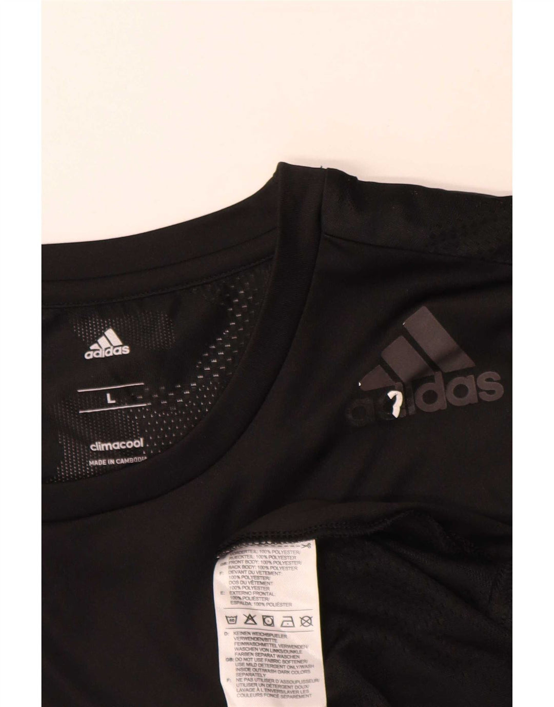 T-shirt Adidas Climacool da uomo, grande, in poliestere nero