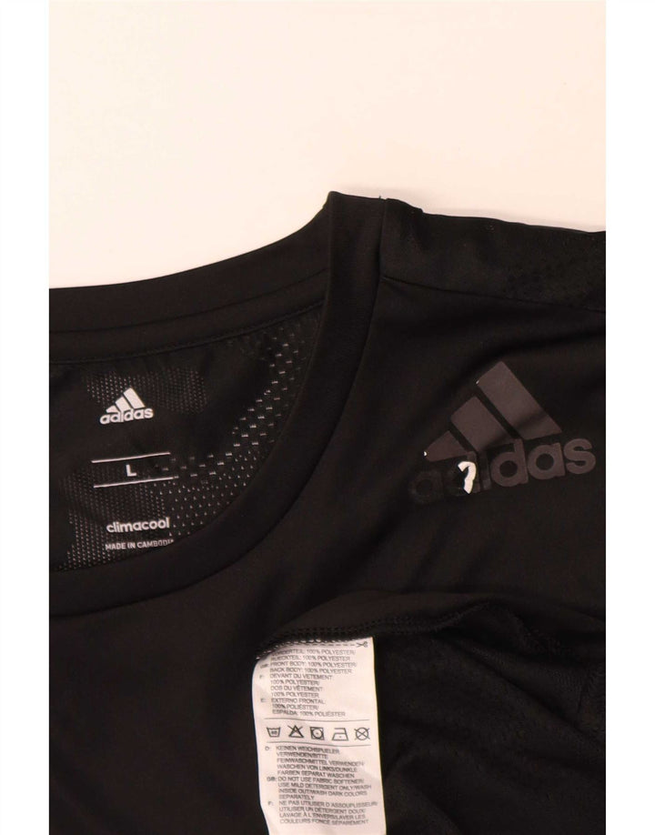 T-shirt Adidas Climacool da uomo, grande, in poliestere nero