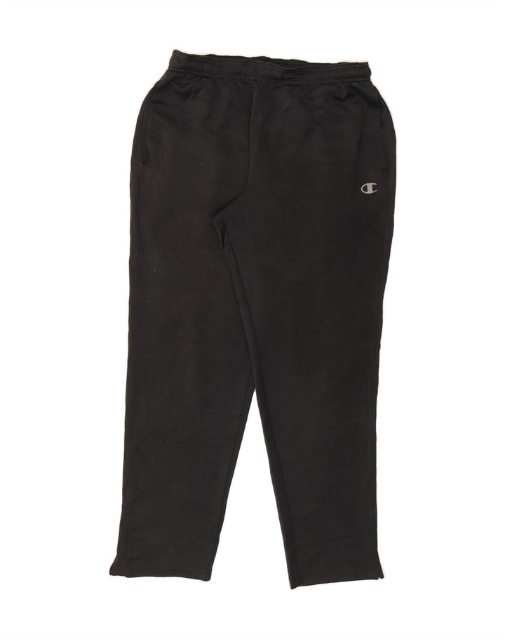 CHAMPION Womens Tracksuit Trousers UK 14 Medium  Black Polyester Vintage Champion and Second-Hand Champion from Messina Hembry 