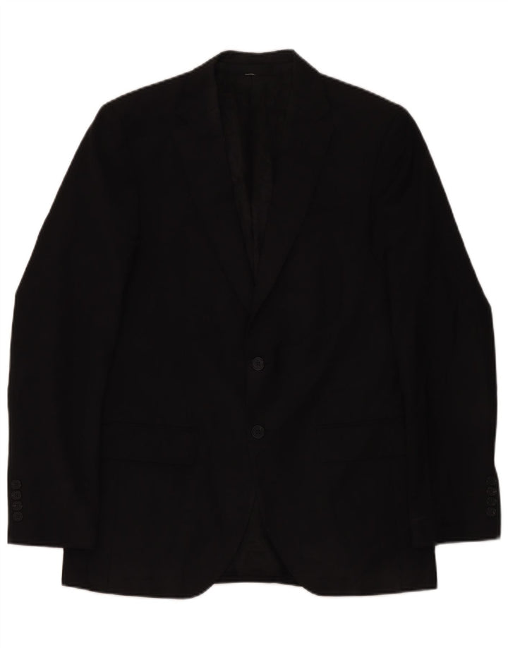 Giacca blazer a 2 bottoni da uomo Marks & Spencer UK 38 lana nera media