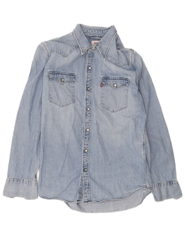 Camicia di jeans da uomo Levi's in cotone blu medio