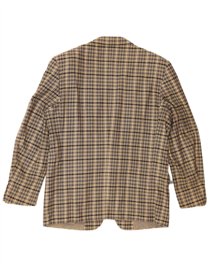 Giacca Blazer a 2 Bottoni da Uomo Roberta di Camerino IT 52 XL Vichy Beige