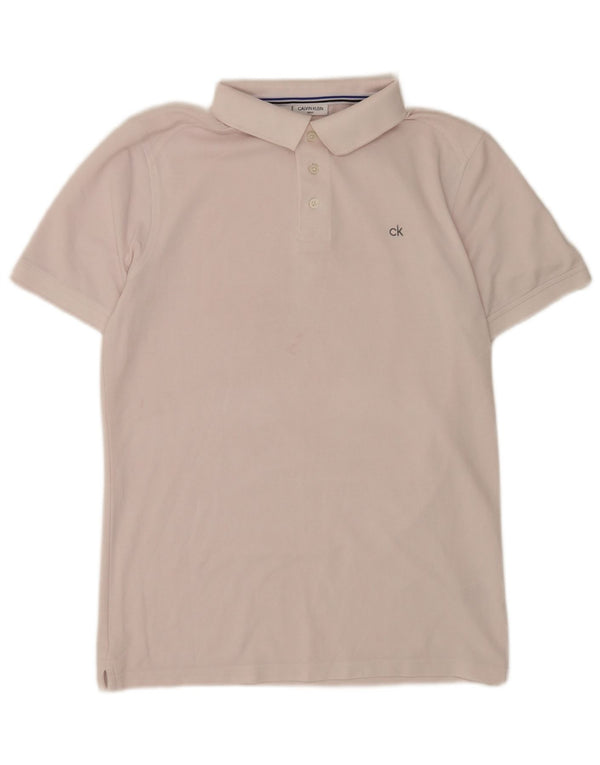 Polo da uomo Calvin Klein piccola in cotone rosa