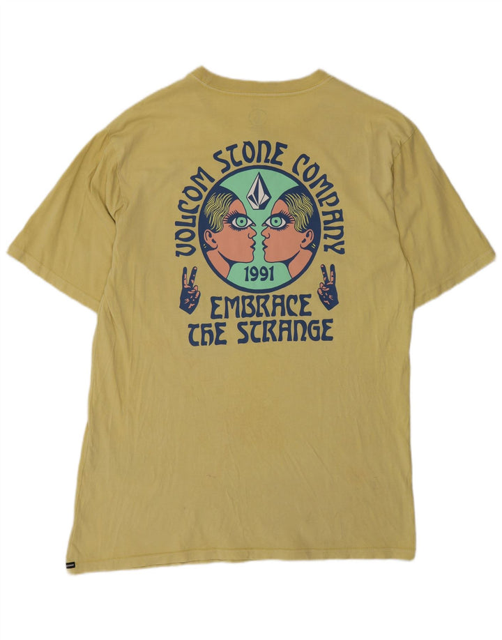 T-shirt grafica da uomo Volcom Top in cotone giallo medio