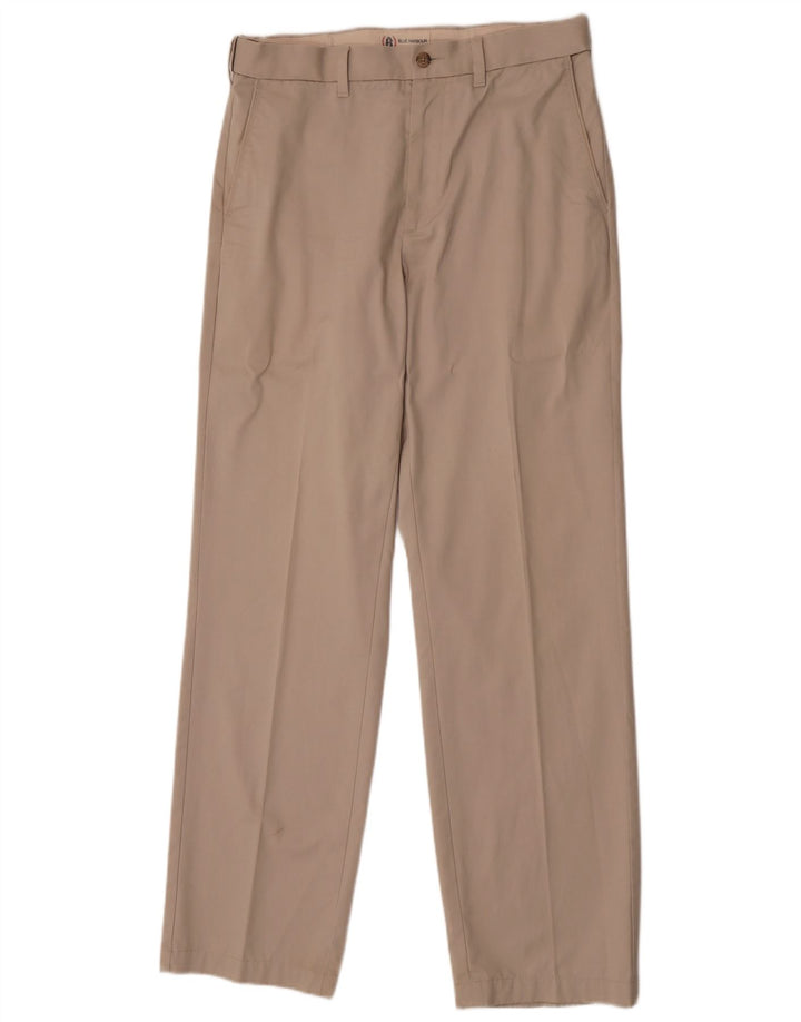 Pantaloni chino dritti Marks & Spencer da uomo blu Harbour W32 L33 Beige