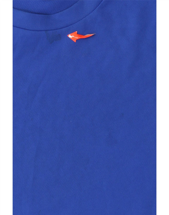 T-shirt Adidas Climalite da uomo Top in poliestere color block blu medio