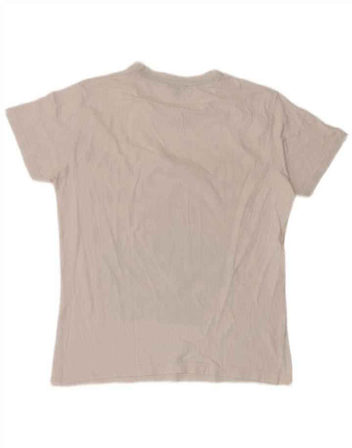 Cesare Paciotti T-shirt grafica da uomo grande in cotone bianco