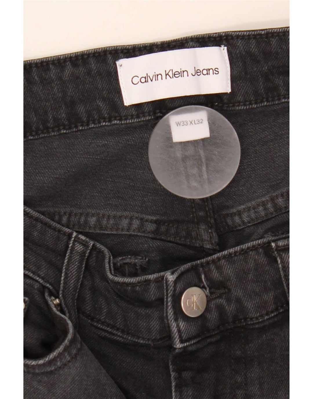 Jeans slim da uomo Calvin Klein W33 L32 cotone nero