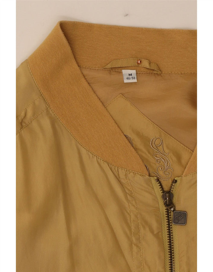 PAOLO NEGRATO Mens Bomber Jacket IT 48/50 Medium Yellow Vintage Paolo Negrato and Second-Hand Paolo Negrato from Messina Hembry 