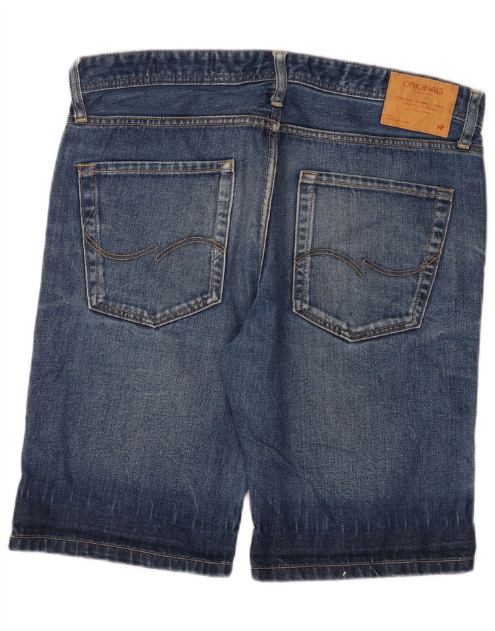 Pantaloncini di jeans da uomo Jack & Jones grandi W34 cotone blu