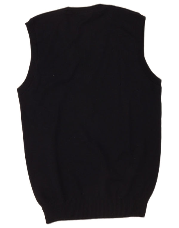 Canottiera da uomo Liabel piccola in lana vergine blu navy