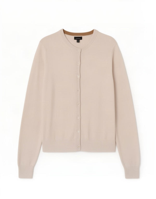 Gant Womens Cardigan Sweater UK 14 Large White Cotton