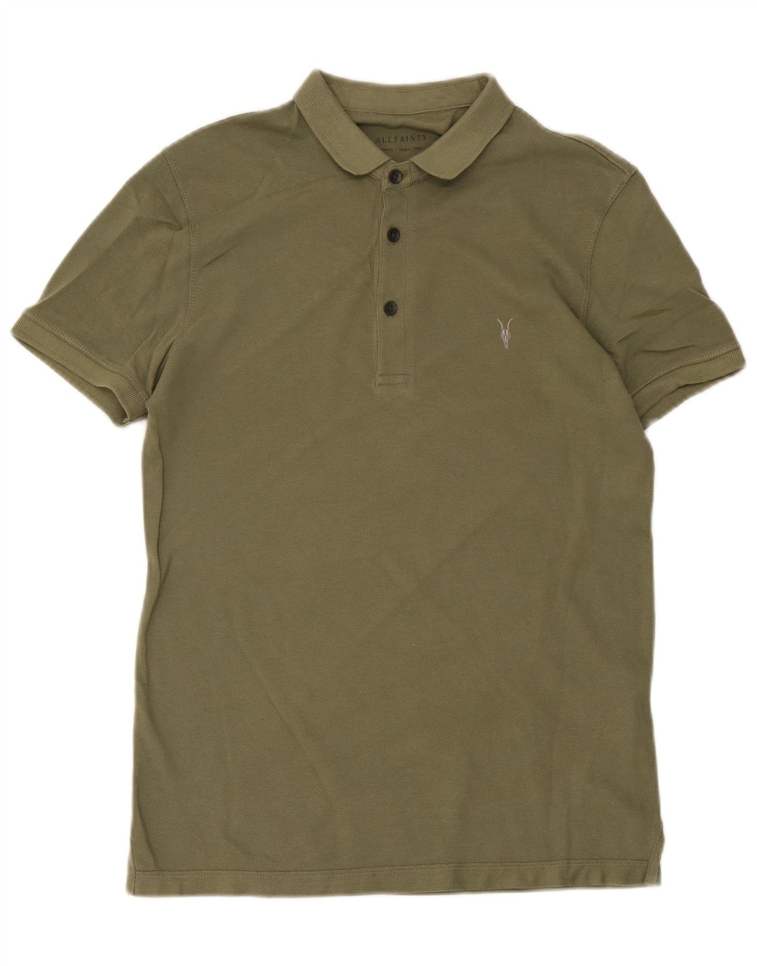 Polo da uomo All Saints XS in cotone kaki