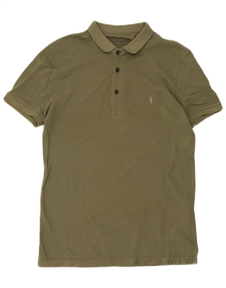 Polo da uomo All Saints XS in cotone kaki