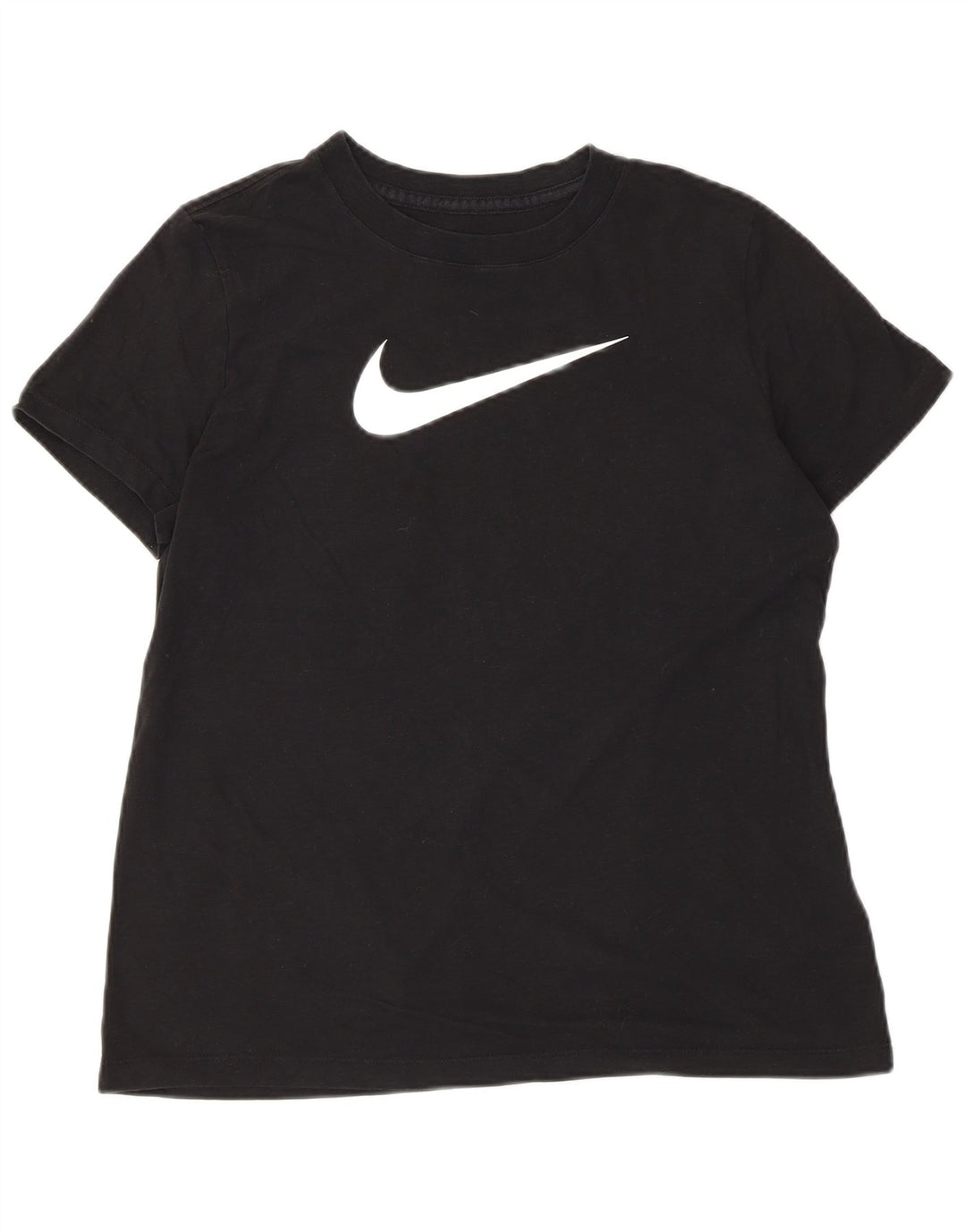 T-shirt grafica Nike Dri Fit da donna, taglia UK 14, cotone nero medio