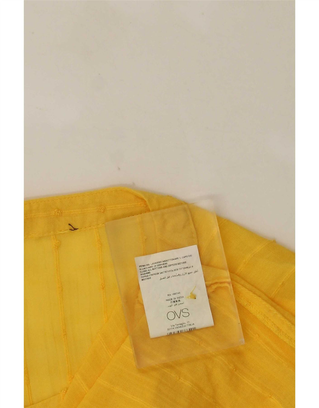 Top camicetta da donna OVS UK 16 grande cotone giallo