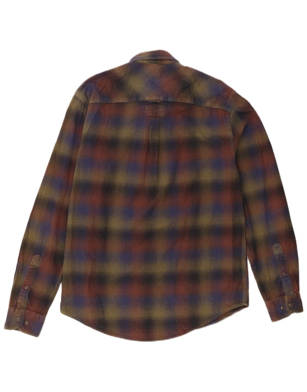 Timberland Camicia da uomo in flanella vestibilità regolare in cotone a quadri multicolore medio