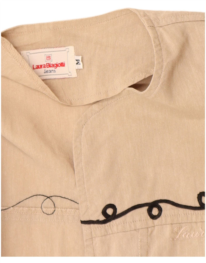 Giacca Bolero Crop da donna Laura Biagiotti UK 12 Beige medio