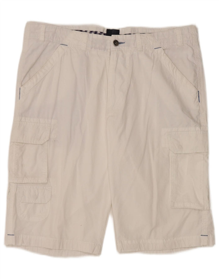 Pantaloncini cargo da uomo Daniel Hechter W36 grandi in cotone bianco