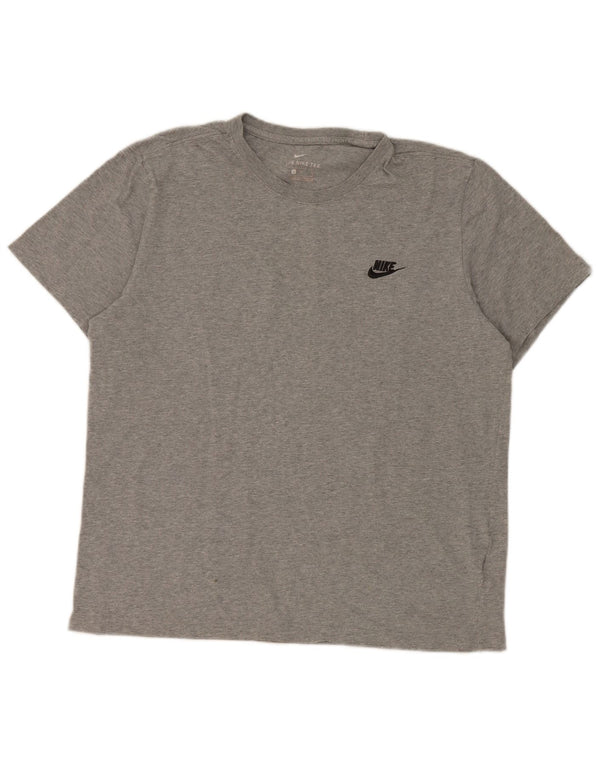 T-shirt da uomo Nike Top grande in cotone grigio