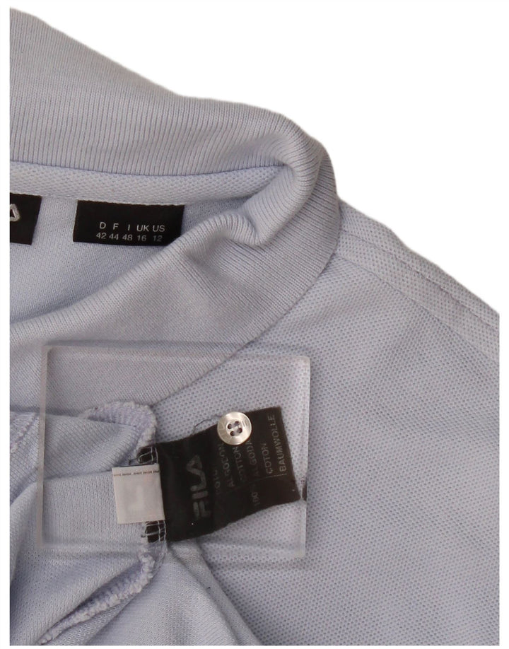 Polo da donna Fila UK 16 grande in cotone blu