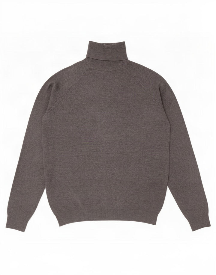 Maglione Zara da uomo con collo alto in viscosa grigio medio