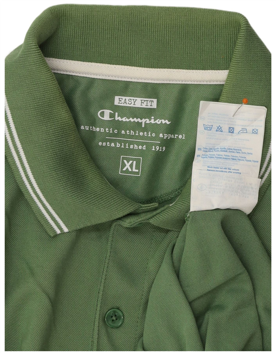 Polo da uomo Easy Fit CHAMPION XL in cotone verde