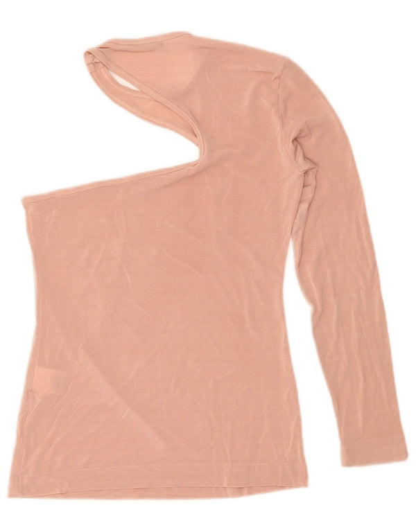 Dolce & Gabbana Womens One Shoulder Top IT 42 Medium Pink Viscose