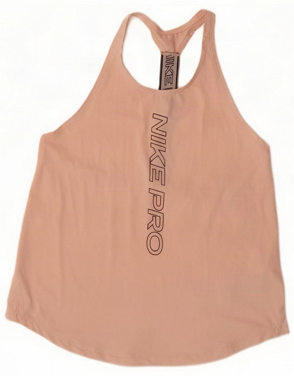 T-shirt grafica Nike Dri Fit da donna, taglia UK 12, colore rosa medio