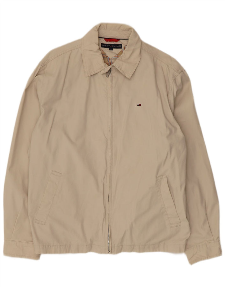 Giubbotto bomber da uomo Tommy Hilfiger UK 38 Cotone beige medio