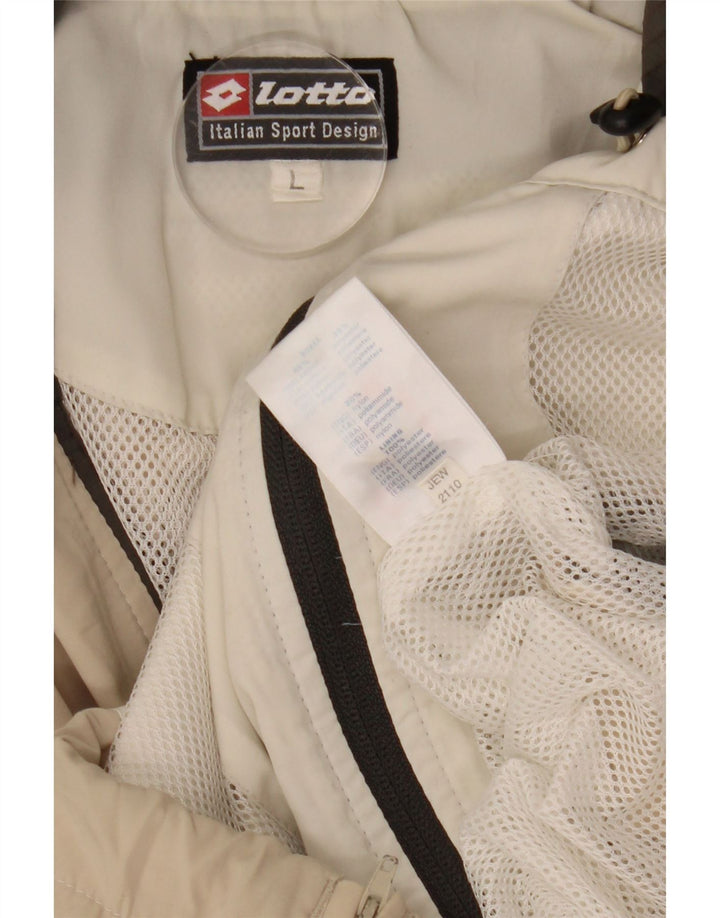 Giacca da ginnastica da uomo Lotto grande in cotone color block beige
