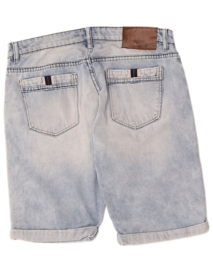 Pantaloncini di jeans invecchiati Desigual da uomo W32 blu medio