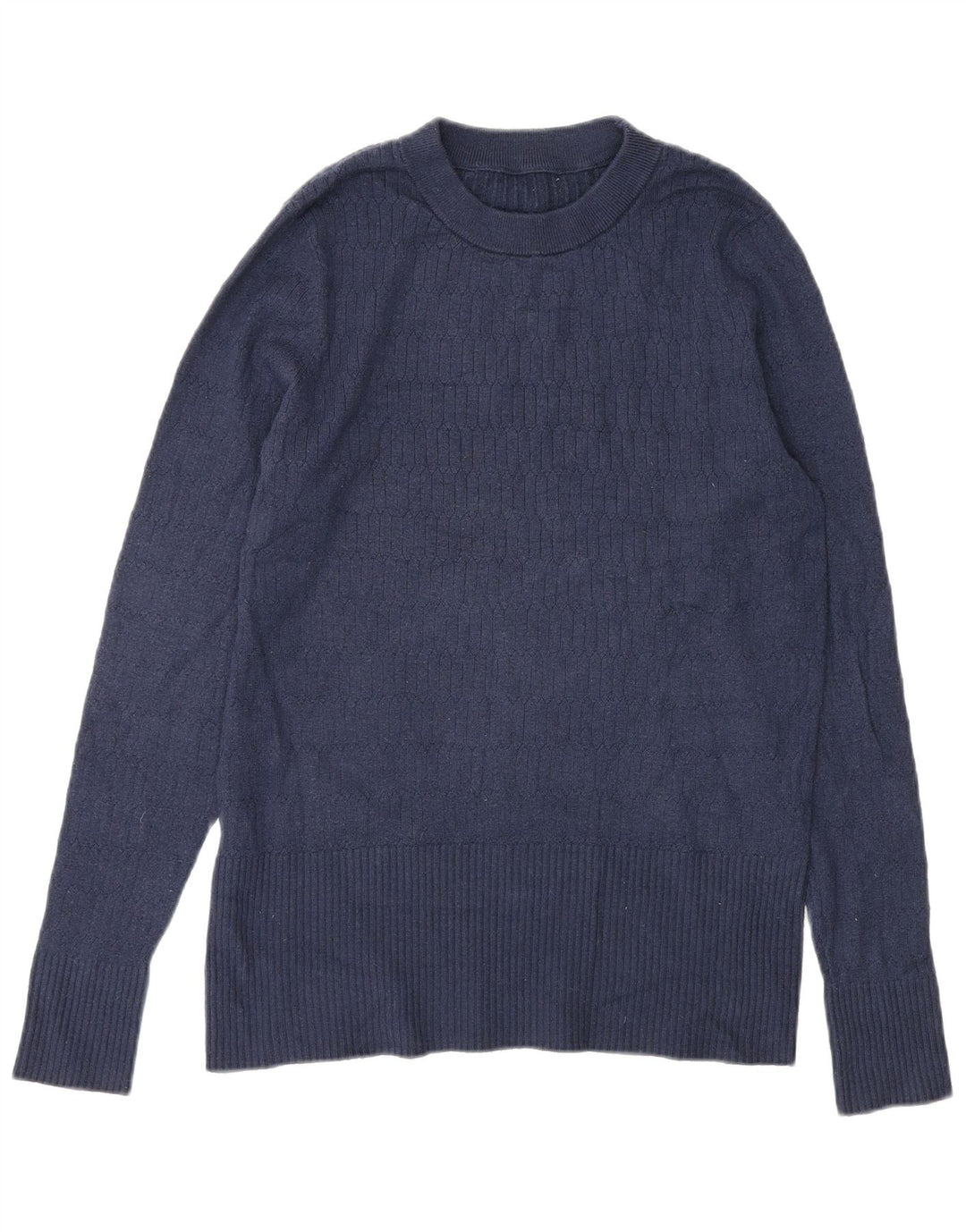 Maglione maglione girocollo da donna Marks & Spencer UK 14 grande blu navy
